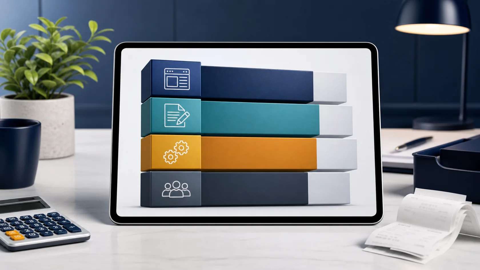 Biểu đồ các nhóm chi phí khi làm website có automation cho doanh nghiệp nhỏ